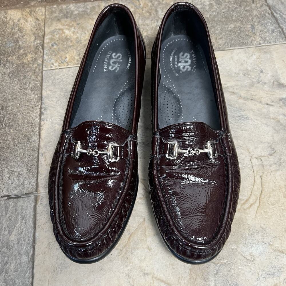 SAS Tripad Comfort Women's Size 9 NARROW Metro P Loafers Wine Red Horse Bit